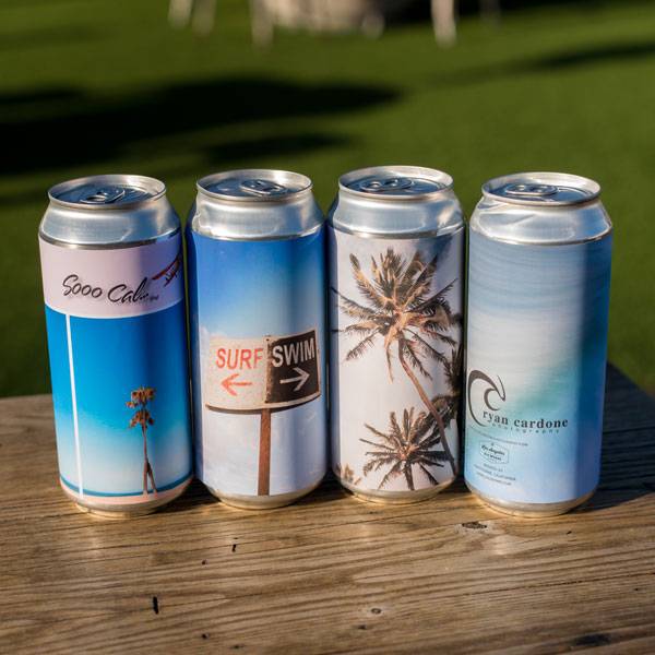 California themed Private Label cans