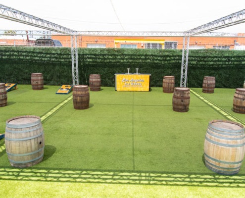 Outdoor Private Event Space with barrels