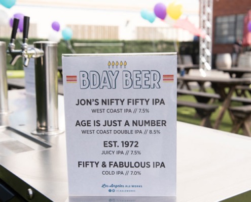 Custom Birthday Beer menu example