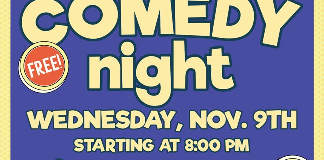 Flights n' Funnies Comedy Night, Wednesday November 9th at 8pm