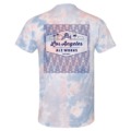 Coral Tie Dye shirt with Los Angeles Ale Works logo printed