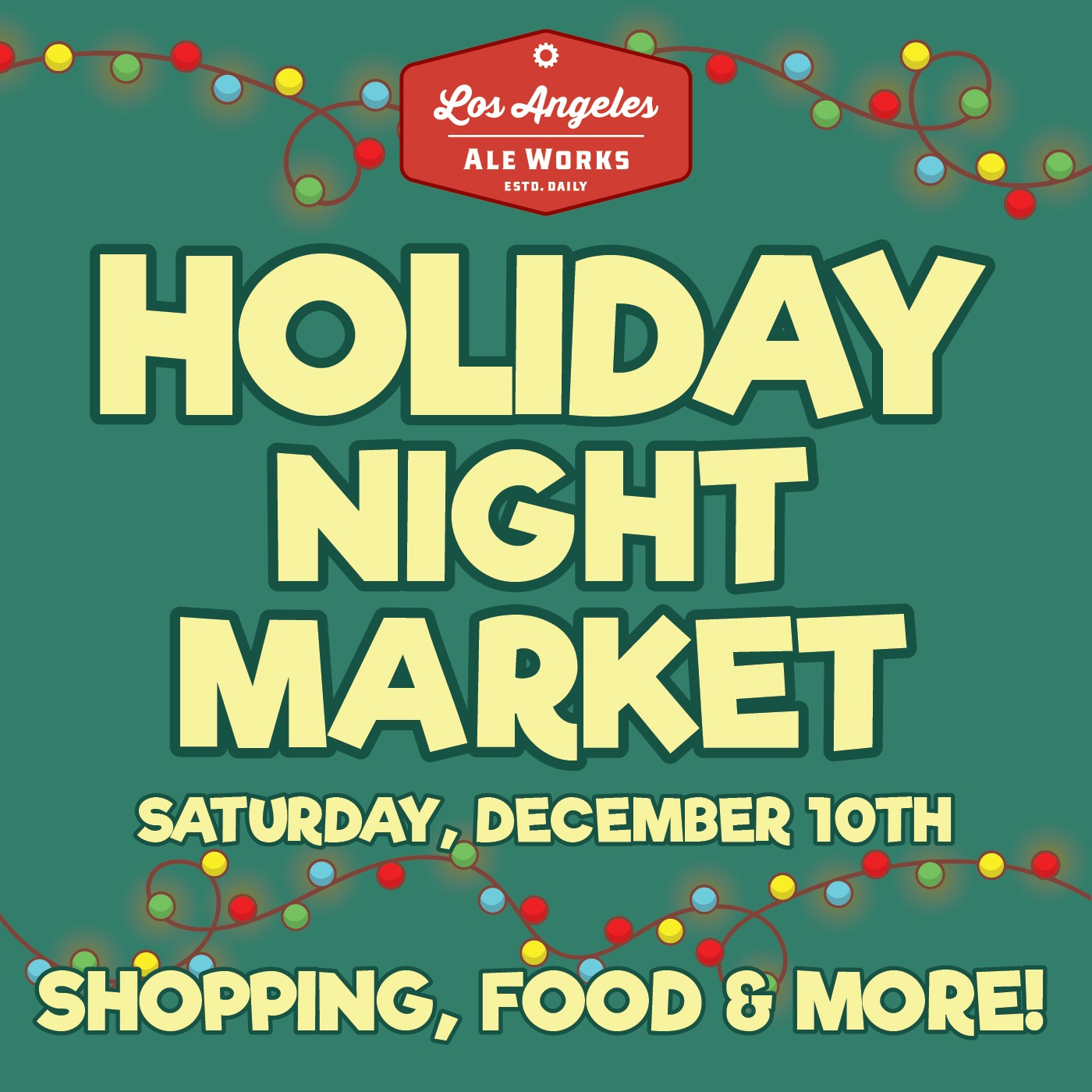 Holiday Night Market: Saturday, December 10