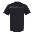 Back of black shirt with Los Angeles Ale Works logo print