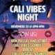 Cali Vibes Night flyer