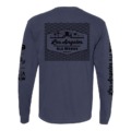 Long sleeve navy shirt with Los Angeles Ale Works logo printed on front, sleeves and back