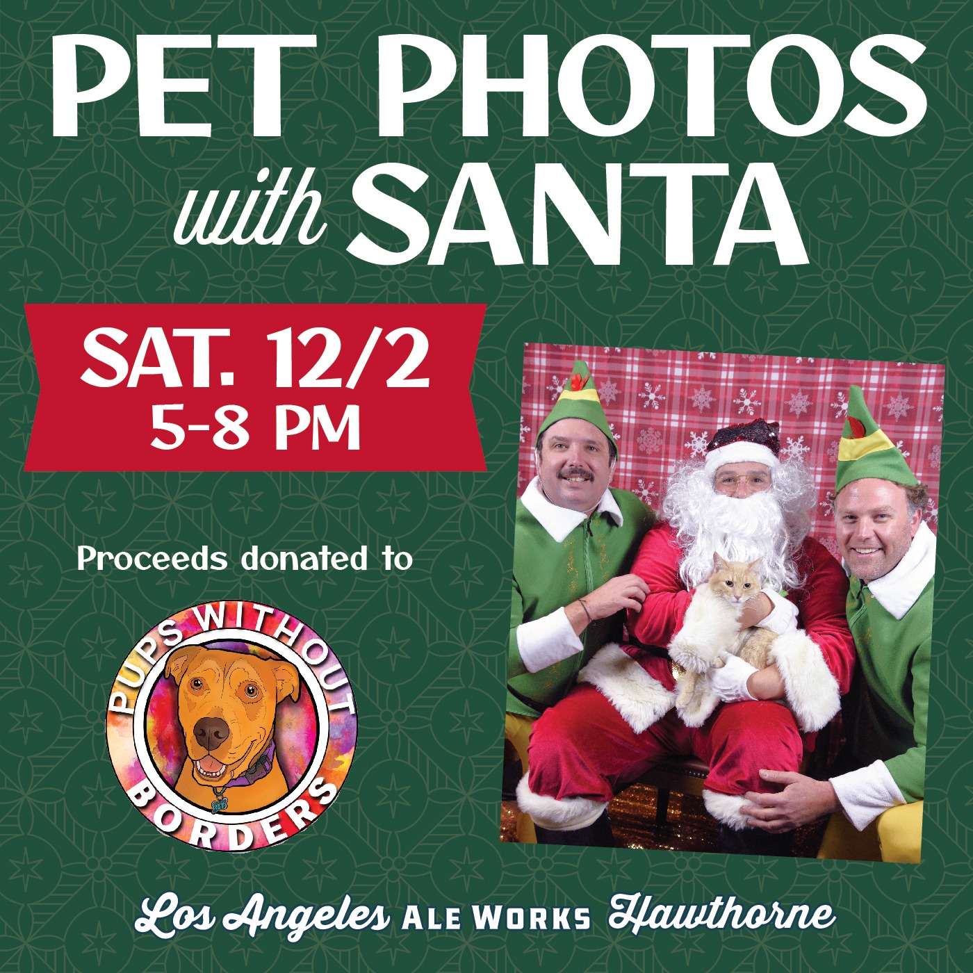 Pet Photos w/ Santa in Hawthorne LA Ale Works