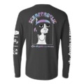 Long Sleeved shirt with LA Ale Works logo printing on sleeves and Scrappadelic logo on back