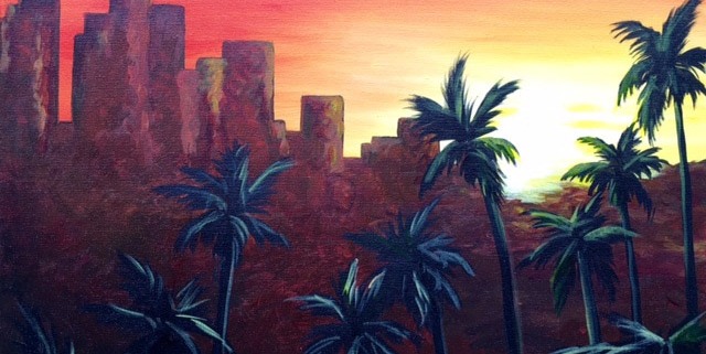 LA Sunset Painting