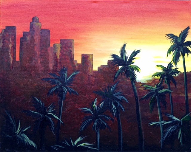 LA Sunset Painting