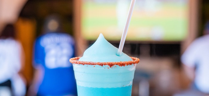 Blue Slushie in Los Angeles Ale Works cup