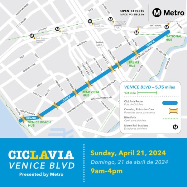 CicLAvia route map